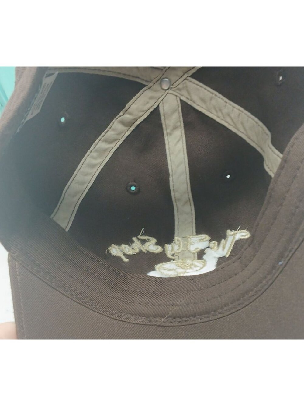 The Fly Shop Redding CA Brown Hat Cap Adj Strap By Ouray Sportswear #D-6 - Picture 6 of 9